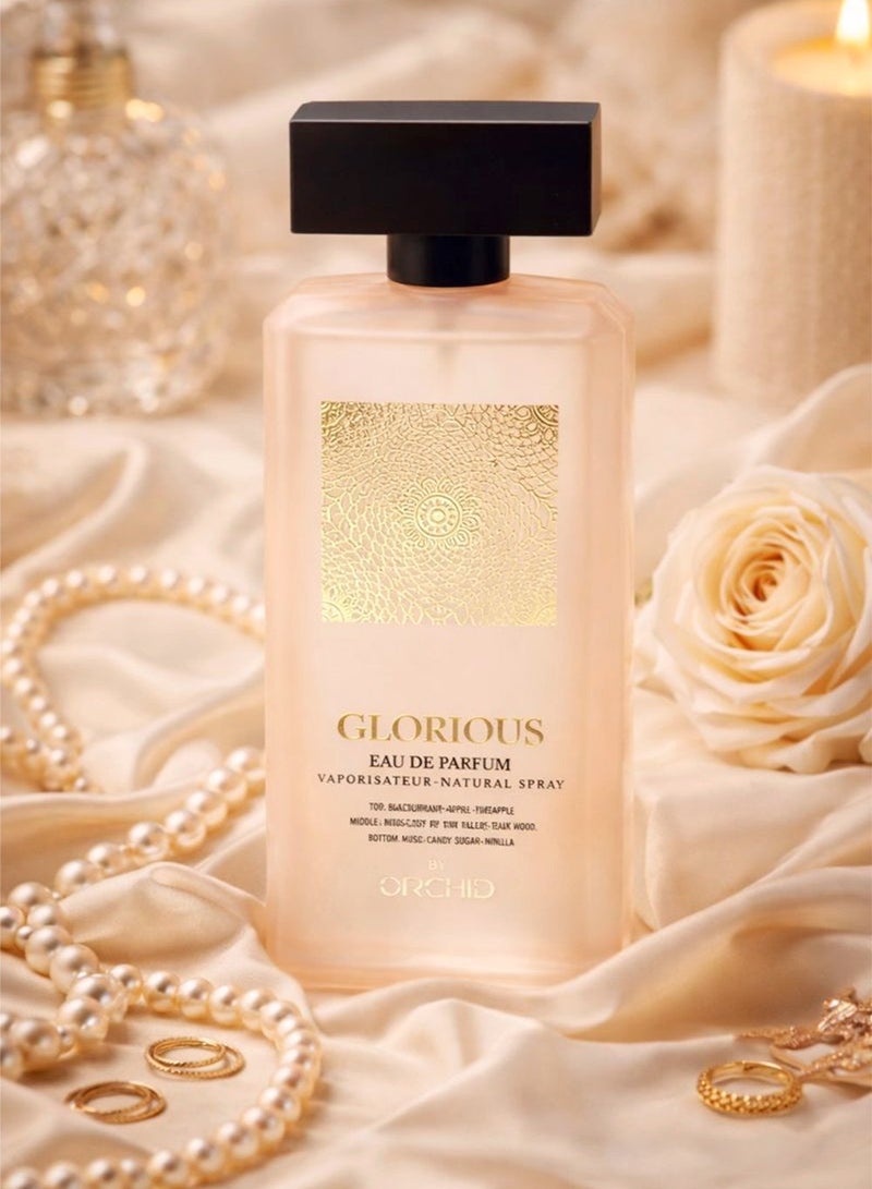 Orchid Luxury Glorious Eau de Parfum for Women 100ml | Sweet Floral Fragrance with Pineapple, Lily of the Valley & Musk - Image 4